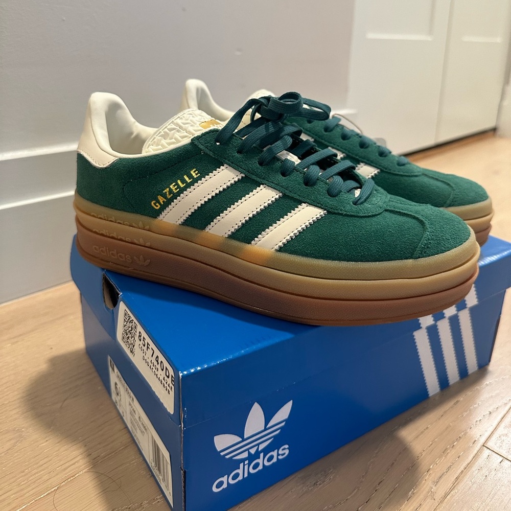 Adidas gazelle bold collegiate green